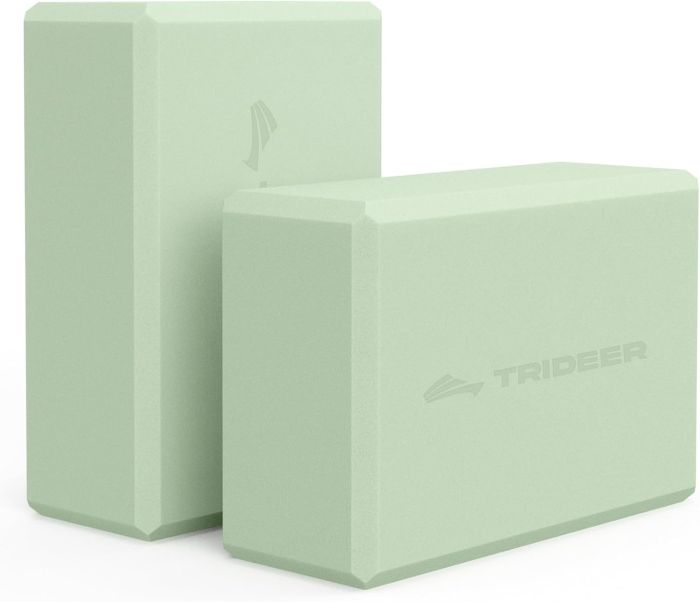 Trideer Yoga Blocks 2 Pack - Soft Non-Slip EVA Foam Blocks with Beveled Edges for Alignment
